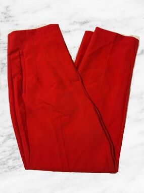 Zara Vibrant Orange-Red Trousers